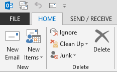 Outlook Home Tab